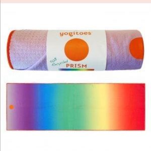 Yogitoes skinless rainbow prism yoga mat towel